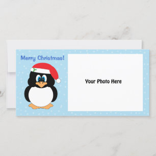 God jul Penguin-fotokort Julkort