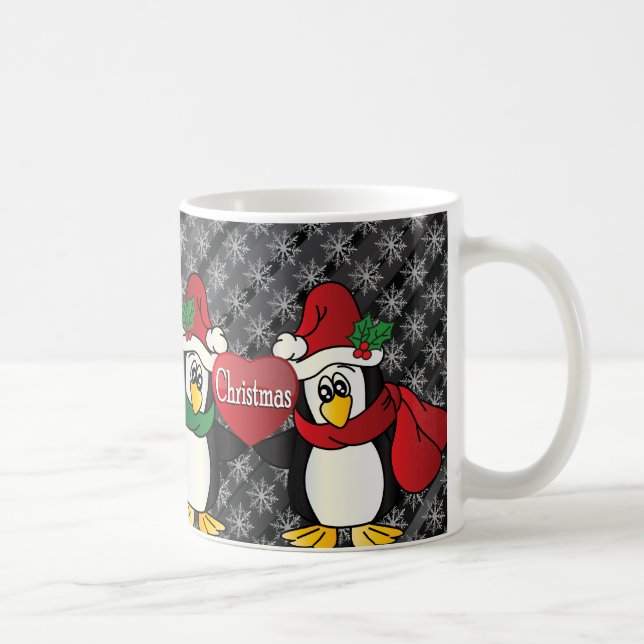 God jul Penguin Friends Kaffemugg (Höger)