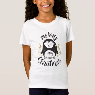 god jul Penguin Gift Funny Kids T Shirt