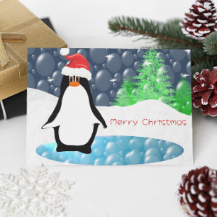 God jul Penguin - Helgkort