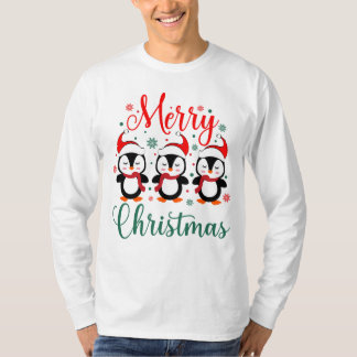 God jul Penguin, jul T Shirt