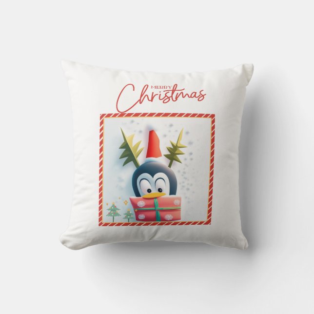 God jul Penguin Kudde (Framsida)