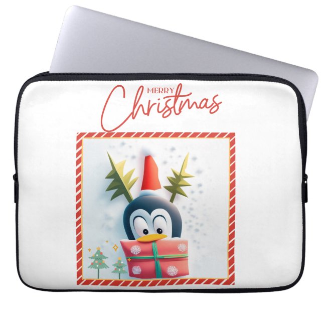 God jul Penguin Laptop Fodral (Framsidan)