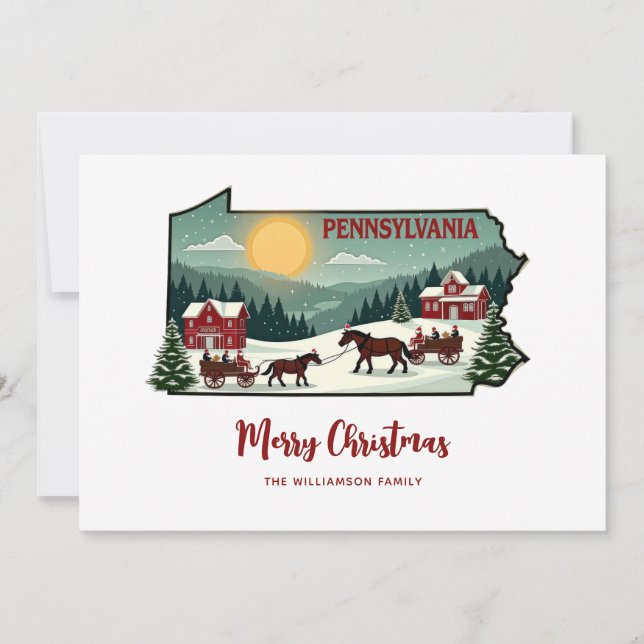 God jul Pennsylvania State Personlig Julkort (Framsida)