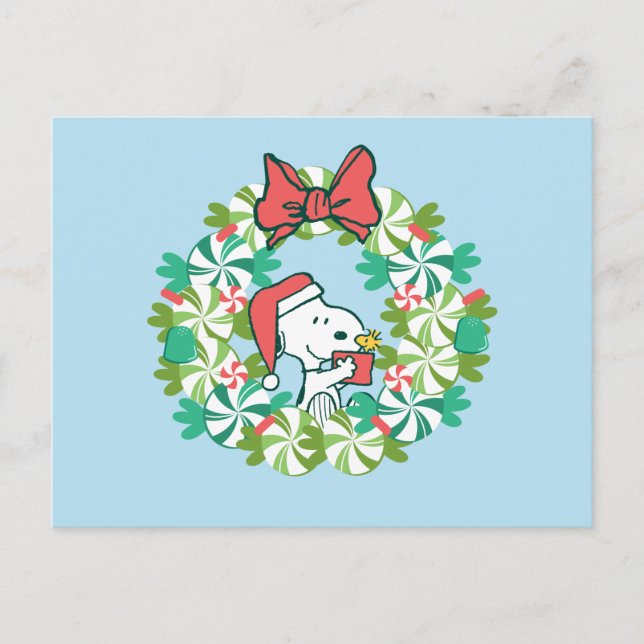 God Jul Pepparkaka Holiday Krans Helg Vykort (Framsida)