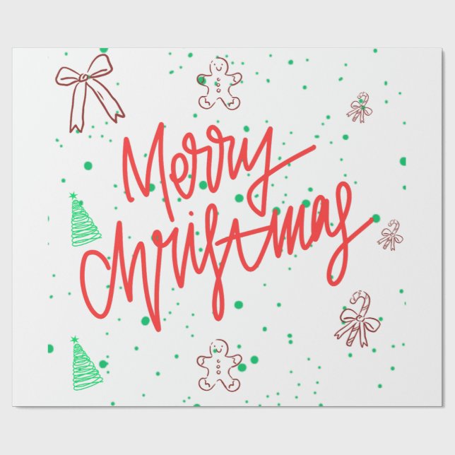 God jul Pepparkaksdesign.  Presentpapper (Platt)