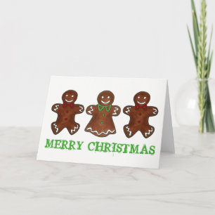 GOD JUL Pepparkaksgubbe Dam Cookie Julafton Helgkort