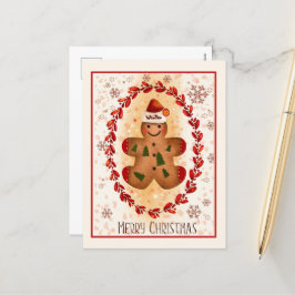 God jul Pepparkaksgubbe Helg Vykort