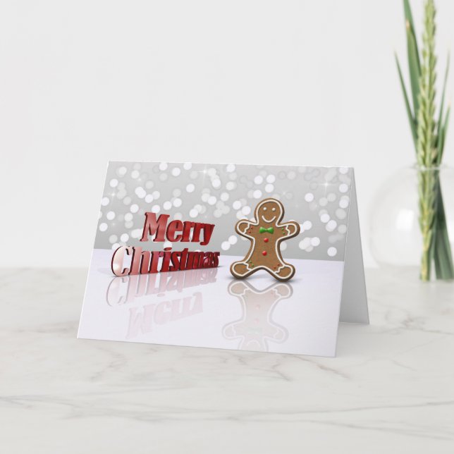 God jul Pepparkaksgubbe Helgkort (Framsida)