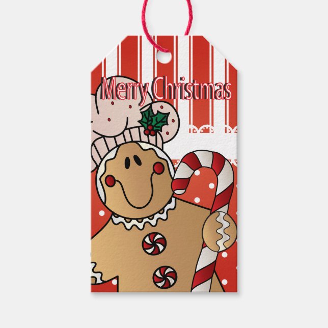 God jul Pepparkaksgubbe Presentetikett (Framsidan)