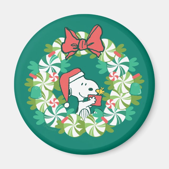 God jul Peppermint Helgdag Utandning Magnet (Framsidan)