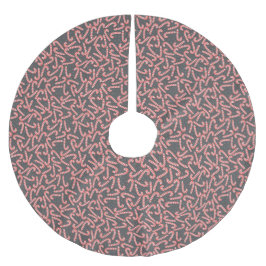 God jul Peppermint Polkagrisar Snöflingor Julgransmatta Borstad Polyester