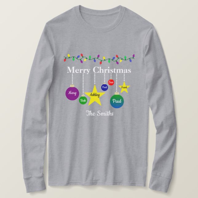 God jul Personalizeable Ornament T-Shirt (Design framsida)