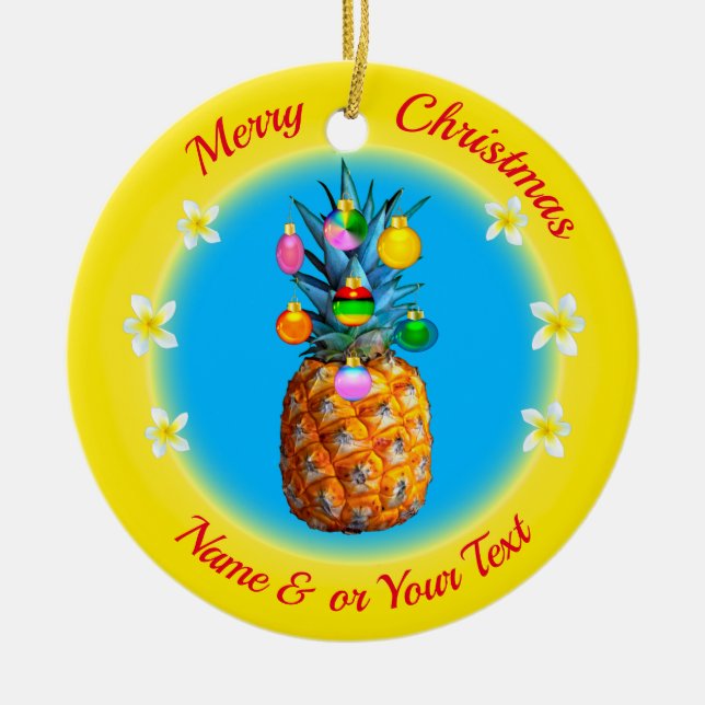 God jul Personlig Ananas Ornament (Framsidan)