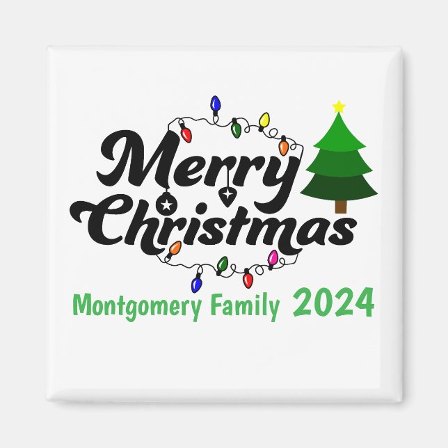 God jul Personlig Family Magnet (Framsidan)