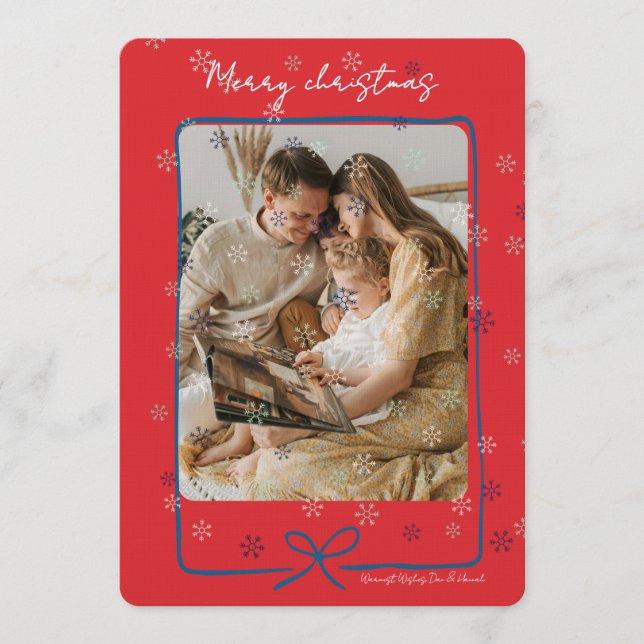God Jul Personlig Foto Högtid Inbjudningar (Framsida)
