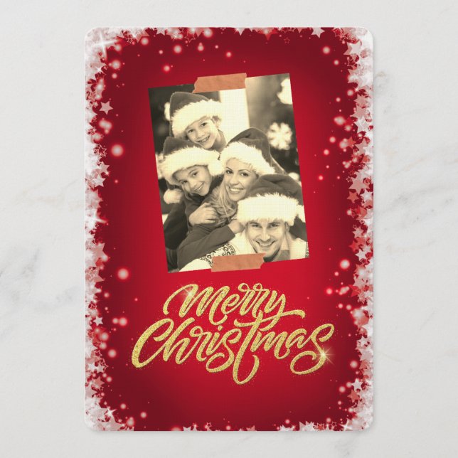 God Jul Personlig Foto Högtid Inbjudningar (Framsida)