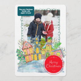 God jul Personlig Foto Högtid Inbjudningar
