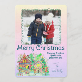 God Jul Personlig Foto Högtid Inbjudningar
