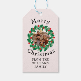 God jul Personlig Foto på andningsskydd Presentetikett