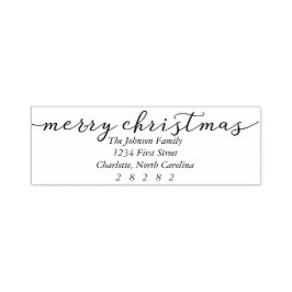 God jul Personlig Helgdag Adress Självfärgande Stämpel