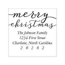 God jul Personlig Helgdag Adress Självfärgande Stämpel