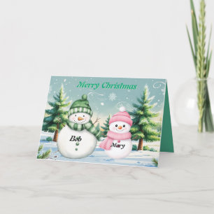 God jul personlig koppling akvarell tack kort