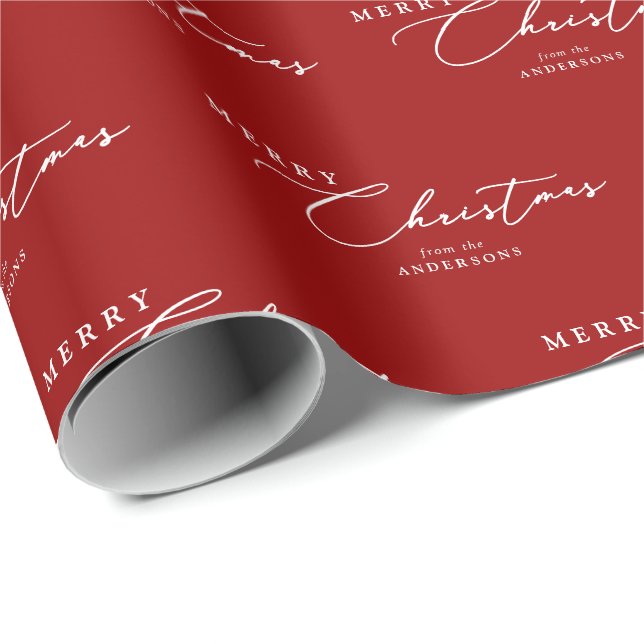 God Jul Personlig Modern Elegant Skriftstil Presentpapper (Rullad Hörn)