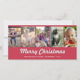 God jul Personlig Multi Photo Helgdag Julkort