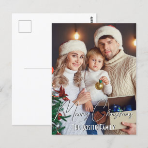 God jul Personlig Namn och foto Vykort