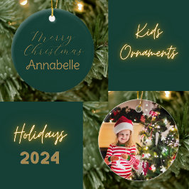 God jul Personlig Namn Photo Julgransprydnad Keramik