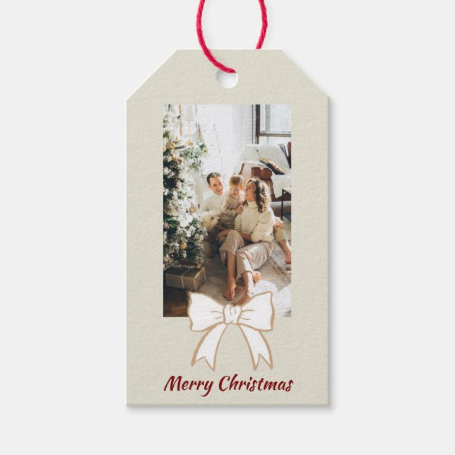 God jul Personlig Photo Gift-Märkre Presentetikett (Framsidan)