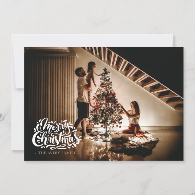 God jul Personlig Photo Hjort Idyll Julkort (Framsida)