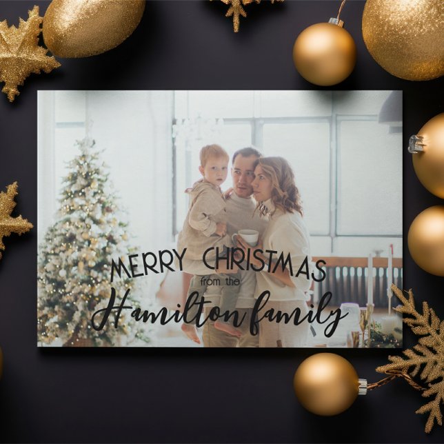 God jul Personlig Photo Julkort (Merry Christmas Personalized Photo Holiday Cards by Ricaso. Add your own photograph and text)