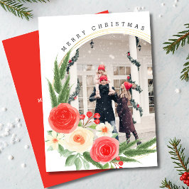 God jul Personlig Photo Winter-Blommigt