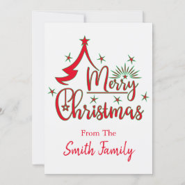 God Jul Personlig Platt Kort