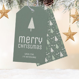 God Jul Personlig Sagegrön Presentetikett