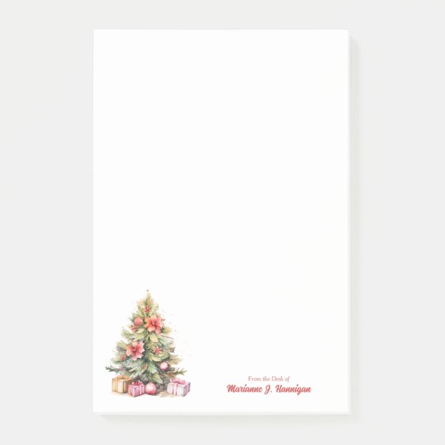 God jul Personlig Text Julgran Post-it Block (Framsida)