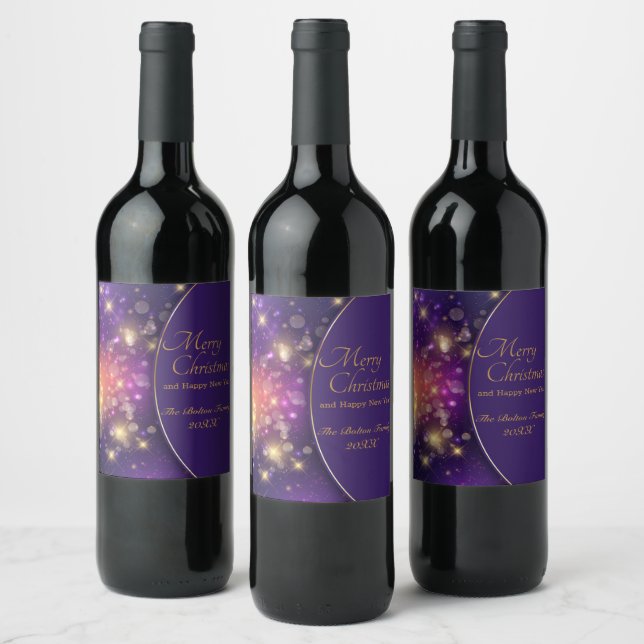 God Jul Personlig Vinflaska Etikett (Flaskor)