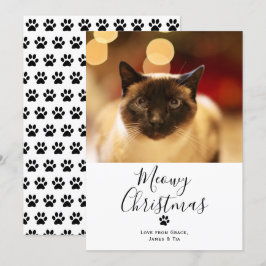 God Jul Pet Cat-julkort Inbjudningar