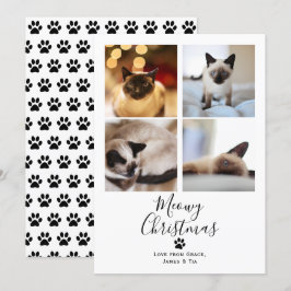 God Jul Pet Cat-julkort Inbjudningar