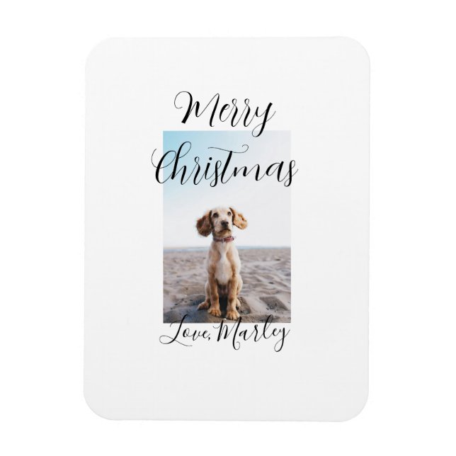 God jul pet hund cat foto helgdag gips län magnet (Vertikal)