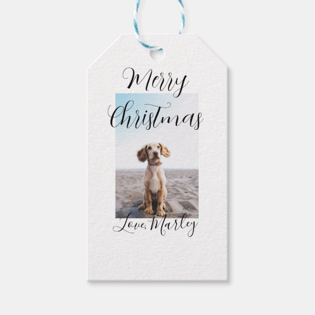 God jul pet hund cat foto helgdag gips län presentetikett (Framsidan)