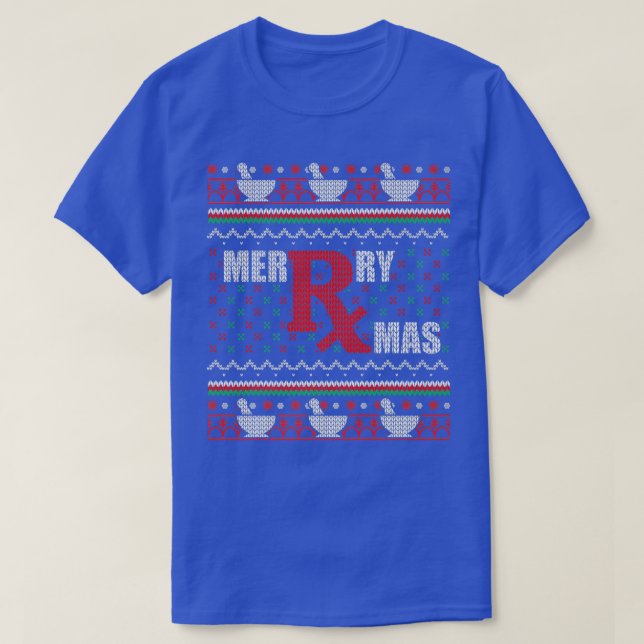 God jul Pharmacy Tech Pharmacist Ugly jul T Shirt (Design framsida)