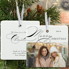 God jul Photo and Elegant Calligraphy Julgransprydnad Keramik