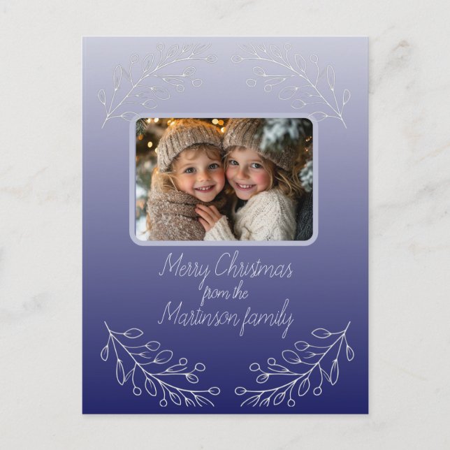 God jul Photo Botanical Helgdag vycard Helg Vykort (Framsida)