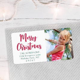 God jul Photo Bright Modern Returadress Adressetikett