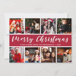 God jul Photo Collage Calligraphy Julkort