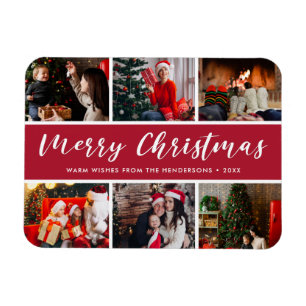 God jul Photo Collage Calligraphy Magnet