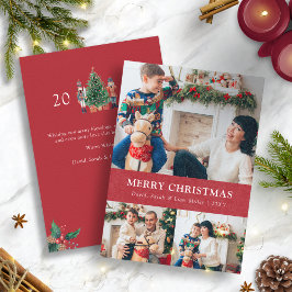 God jul Photo Collage Helgdag Card Julkort